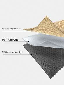 1入組字母圖案編織寵物箱墊適用於狗狗和貓適用於睡眠 - 彩色 - 查看 3