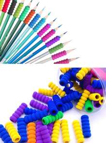 12 Sponge Finger Guards To Correct Writing Style, Random Colors - Multicolor - View 4