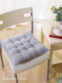 1入組素色有彈性椅墊 - 灰色 - 查看 2