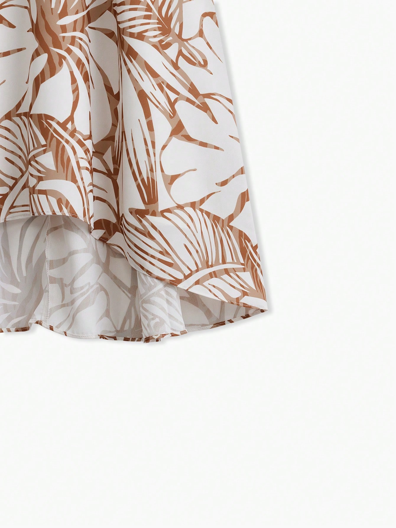 BELTED TROPICAL PRINT SHIRT DRESS｜Motf