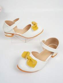 Girls Fun Knot Decor Hook-and-loop Fastener Ankle Strap Shoes For Outdoor - White - View 7