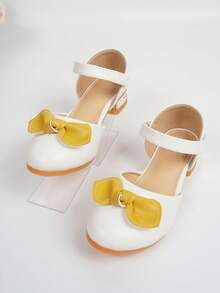 Girls Fun Knot Decor Hook-and-loop Fastener Ankle Strap Shoes For Outdoor - White - View 10