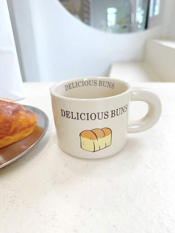 1pc Bread Pattern Mug SHEIN USA