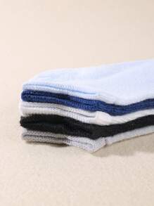 5雙兒童素色休閒短襪適用於日常 - 彩色 - 查看 3