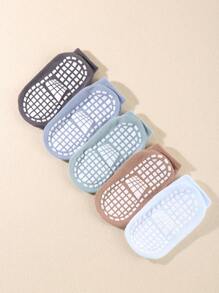 5pairs/pack Kids' Trampoline Socks With Non-slip Grips - Multicolor - View 1