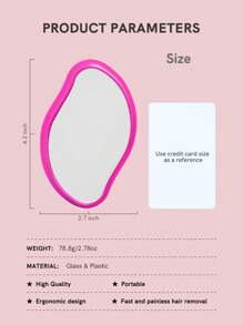 1入組玻璃頭髮橡皮適用於除毛可重複使用水晶除毛器適合女士和男士