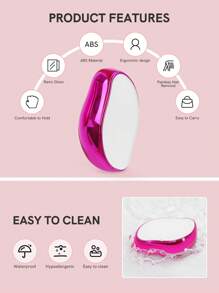 1入組玻璃頭髮橡皮適用於除毛可重複使用水晶除毛器適合女士和男士