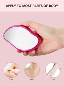 1入組玻璃頭髮橡皮適用於除毛可重複使用水晶除毛器適合女士和男士