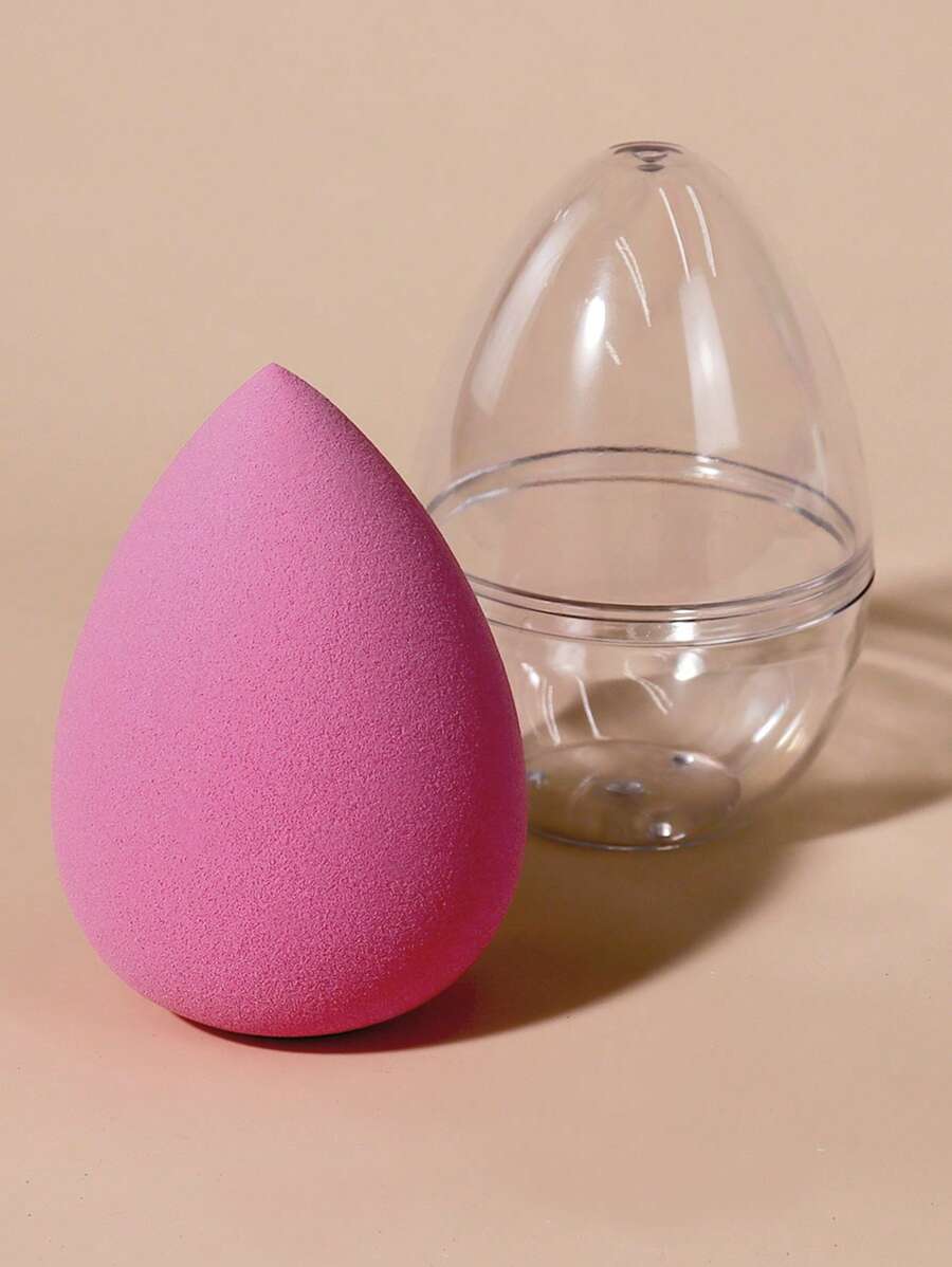 1pc Reusable Makeup Sponge Set (With Egg Shell Storage), Ideal For Applying Powder And Liquid Products, Provides Soft And Smooth Daily Makeup Application, Suitable For Both Men And Women, Can Be Used Wet Or Dry, Portable, And Easy To Carry, Perfect For Daily Use And Travel,Cheap,Stocking Stuffers,Makeup,Makeup Tools,Cheap Stuff,Gifts,Gifts For Women,Christmas Gifts