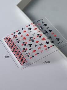1sheet Heart Pattern Nail Art Sticker Nail Stickers DIY