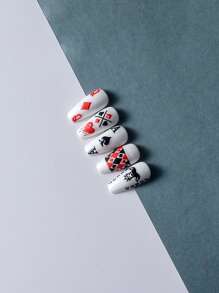 1sheet Heart Pattern Nail Art Sticker Nail Stickers DIY