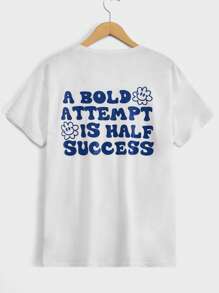 RueChic Men Slogan Graphic Tee - White - View 1