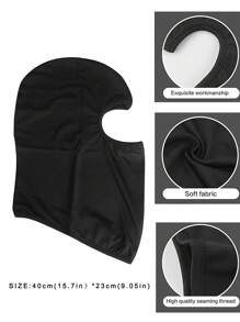 2入組太陽防護抗UV實色運動頸套，適用於騎行 - 黑色 - 查看 3