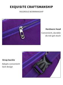1pc Letter Graphic Running Waist Bag - Purple - View 6