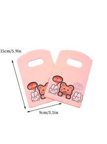 50 Cái/gói Dễ Thương Ngẫu Nhiên Họa Tiết Hoạt Hình Nhỏ Bao Bì Hàng Hóa Túi, Trang Sức & Túi Quà Tặng - Nhiều màu - Xem 4