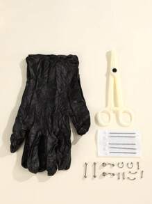 6對/套不銹鋼鼻子和腹部和舌頭和乳頭和打耳洞首飾套裝 - 彩色 - 查看 1