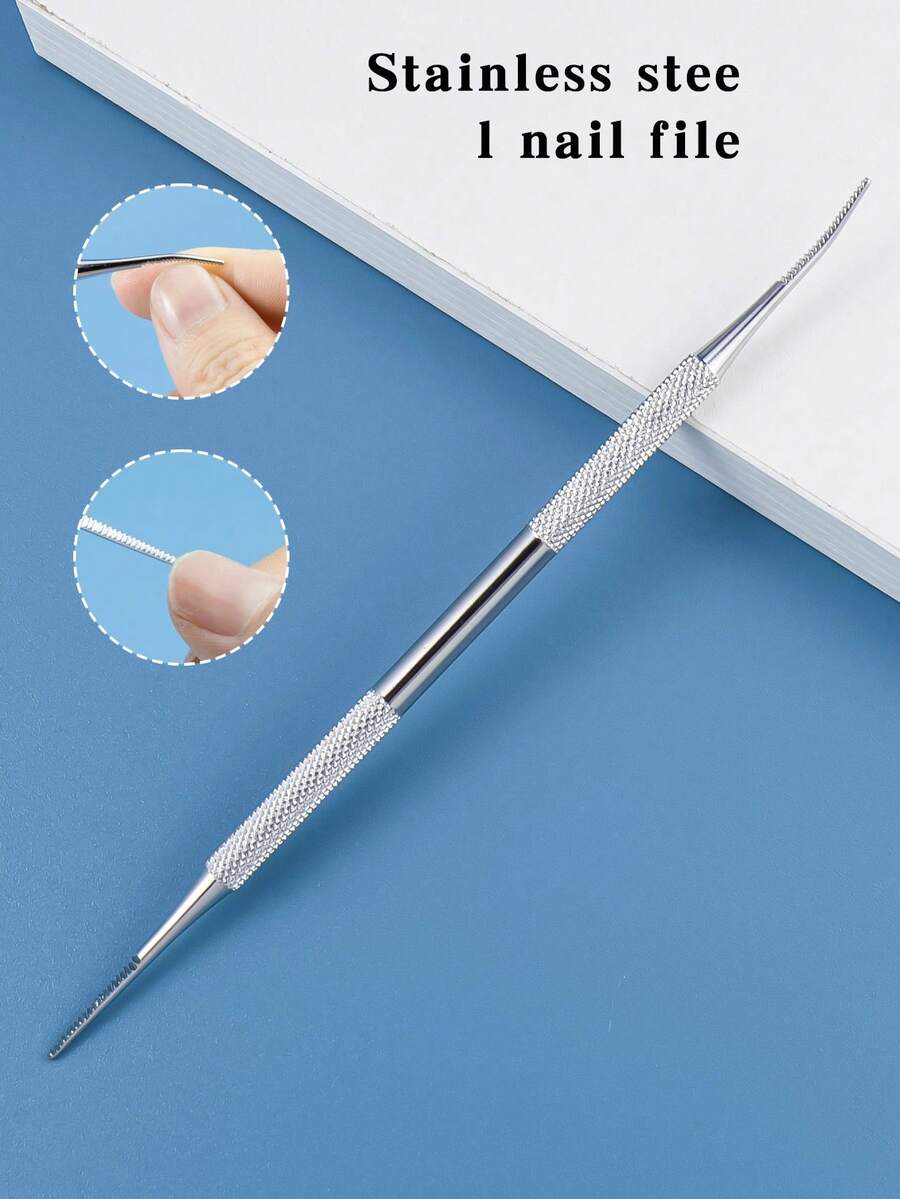 1pc Inward Growing Toe Separator, Toe Nail Care Pedicure Tool - Silver - View 1