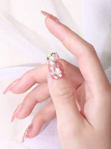 Beauty Sticker Đá Trang Trí Full Miếng Dán Móng Tay, 1 Tấm 3D Lấp Lánh Da Báo Móng Tay Nghệ Thuật Decal & 1 Dũa Móng Tay - Nhiều màu - Xem 5