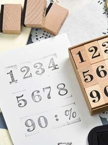 1 Số Hoa Văn Con Dấu Gỗ, Đơn Giản Đa Năng Con Dấu Gỗ Cho Thủ Công DIY, Tay Tài Khoản - Nhiều màu - Xem 6