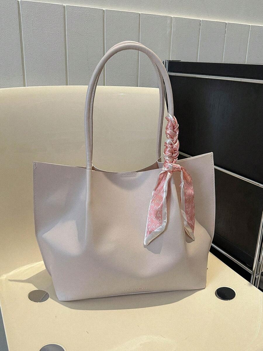 Trang trí khăn màu trơn thời trang và đa năng cho nữ - Màu be - Xem 1