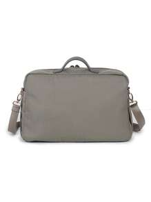 Bebé Bolsa de pañales de hombro flor & con bordado de hoja acrílico - Gris - Ver 4