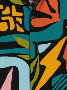 Manfinity RebelGame Áo sơ mi Nam Nút phía trước Tất cả trên in Giải trí - Nhiều màu - Xem 3