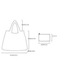 Túi Xách tay Nữ Tương phản ràng buộc Đồ họa Đôi tay cầm Sẵn sàng - Nhiều màu - Xem 8