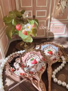 Flower Knows Gương cầm tay Strawberry Rococo - Đen Pháp - French Black - Xem 6