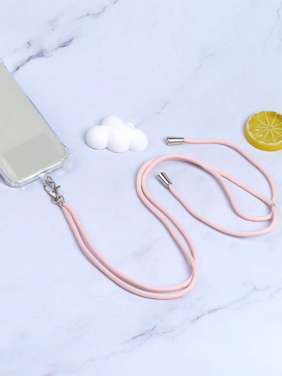 1 dây buộc điện thoại di động với thẻ kết nối - Màu Hồng baby - Xem 1