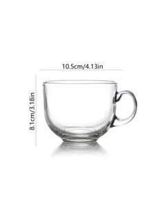 1 cốc thủy tinh, cốc ăn sáng đa năng trong suốt hiện đại cho gia đình - Trong sáng - Xem 7