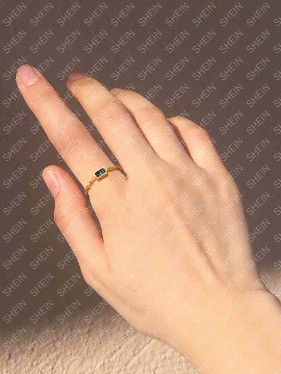 1 件不锈钢方形黑色装饰滑动设计链环