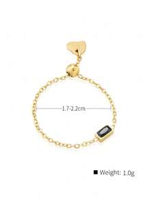 1 件不锈钢方形黑色装饰滑动设计链环