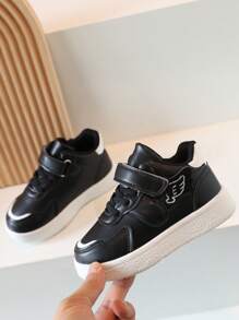 運動板鞋適用於男孩雙色前綁帶高幫運動鞋