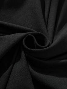 ROMWE MEN Camiseta Gráfica De Figura Masculina Y Eslogan - Negro - Ver 6