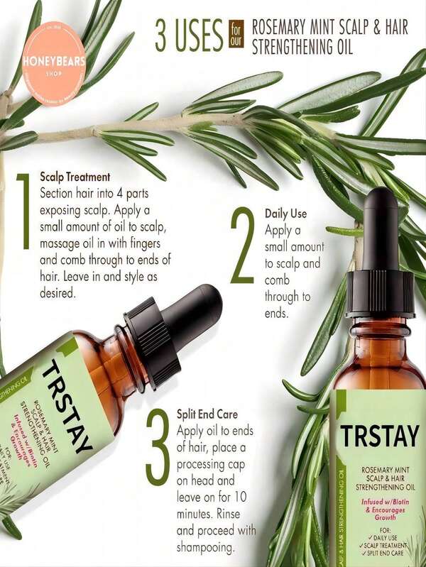 Hair Growth Serum, Rosemary Mint Scalp Hair Strengthening Oil SHEIN UK