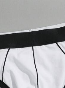 Men 5pcs Contrast Binding Brief