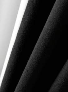 Manfinity Homme Men T-Shirts Fit Crew Neck Short Sleeve Slogan Tee Simple Summer Polyester - Black and White - View 4