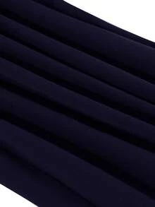 HOMEYEE Solid Ruched Front Bodycon Dress