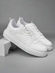 男士繫帶補丁細節運動戶外運動鞋