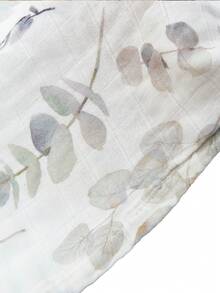 Happy Flute 1pc Baby Leaf Pattern Fabric Comfortable Swaddling Blanket