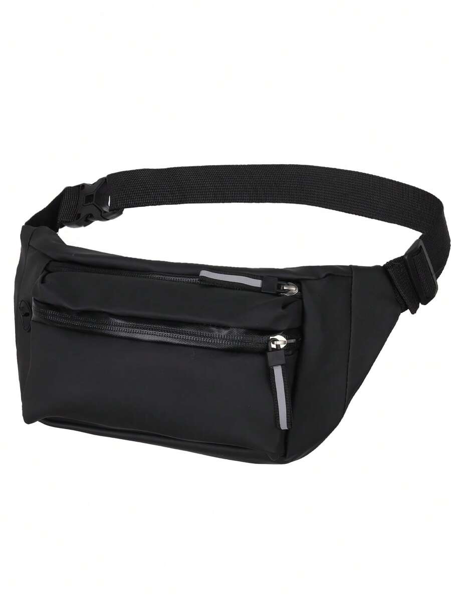 Outdoor Cycling Waterproof Sports PU Running Bag - Black - View 1