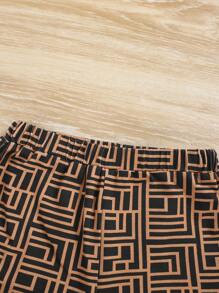 SHEIN 男嬰幾何印花背心上衣和短褲和POLO衫 - 彩色 - 查看 9