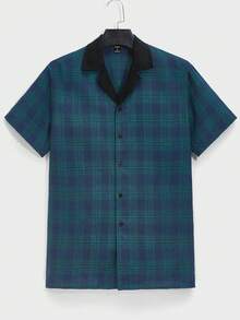 Manfinity Homme Bộ hai mảnh Nam Dây kéo Túi Nút phía trước Sọc ca rô Giải trí - Nhiều màu - Xem 3