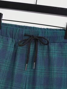 Manfinity Homme Bộ hai mảnh Nam Dây kéo Túi Nút phía trước Sọc ca rô Giải trí - Nhiều màu - Xem 9