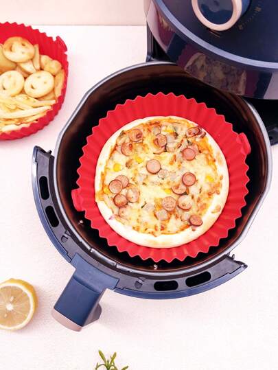 1入組矽膠氣炸鍋內襯墊，氣炸鍋廚房墊套，氣炸紙，氣炸鍋，氣炸器