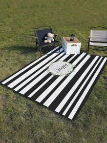 1 Vải Không Dệt Thảm Dã Ngoại Chữ Cái Hiện Đại & Hoa Văn Sọc Di Động Chăn Dã Ngoại Cho Cắm Trại Ngoài Trời - Nhiều màu - Xem 3