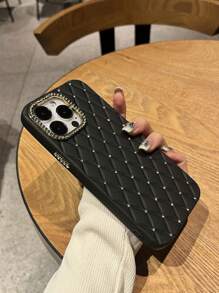 Funda para móvil con diseño de diamante de imitación - Negro - Ver 2