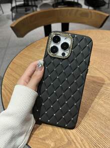 Funda para móvil con diseño de diamante de imitación - Negro - Ver 4