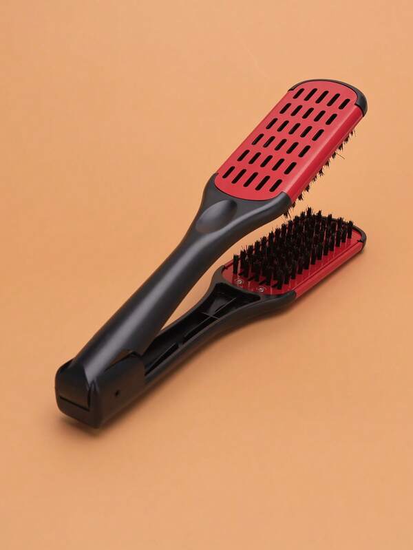 1 pièce Multifonctionnel Rouge Poil Lisseur À Cheveux Et Bigoudi Peigne , Haute Température