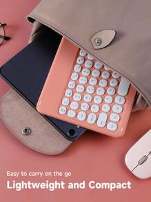 無線平板鍵盤適用於iPad - 粉色 - 查看 3